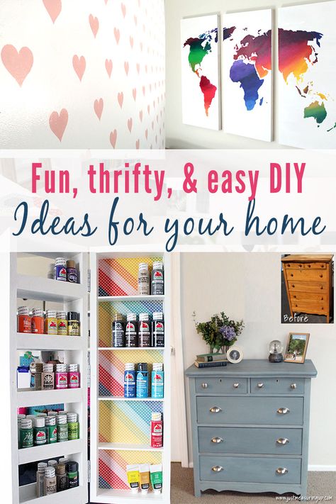 Even if you aren't crafty, these easy DIY room decor projects can transform a space in your home. These DIY home decor ideas are fun, thrifty, and easy. Aesthetic Interior Design, Diy Home Decor For Apartments, Easy Diy Room Decor, Easy Room Decor, Thrifty Diy, Diy Home Decor Easy, Easy Diy Halloween, Diy Room Decor, Easy Diy Projects