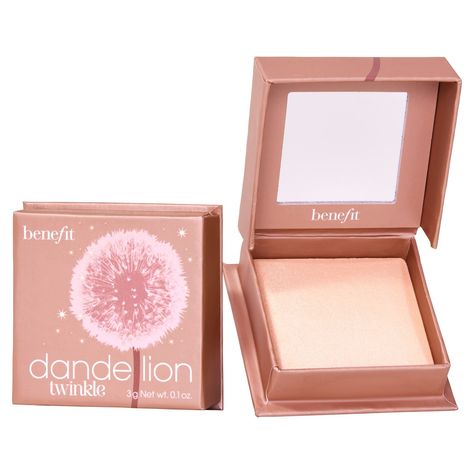 Benefit Dandelion Twinkle, Benefit Highlighter, Benefit Dandelion, Rosen Box, Benefit Makeup, Smink Inspiration, Pink Highlights, Powder Highlighter, Highlighter Makeup