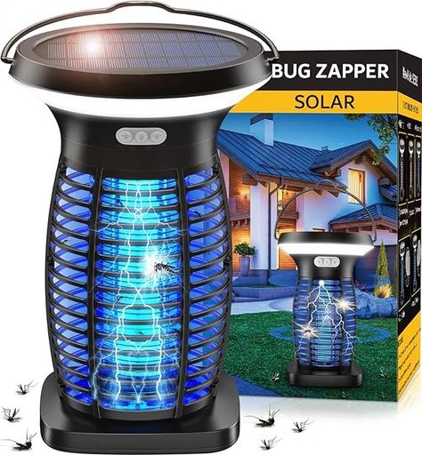 Amazon.com : ZECHUAN Solar Bug Zapper Outdoor Waterproof, Portable Pest Control Electric Mosquito Zapper Killer with Panel Sensor, Rechargeable Insect Trap Fly Zapper for Home, Patio, Backyard, Camping : Patio, Lawn & Garden Fly Zapper, Electric Mosquito Killer, Mosquito Zapper, Mosquito Trap, Mosquito Killer Lamp, Bug Zapper, Backyard Camping, Mosquito Killer, Patio Backyard