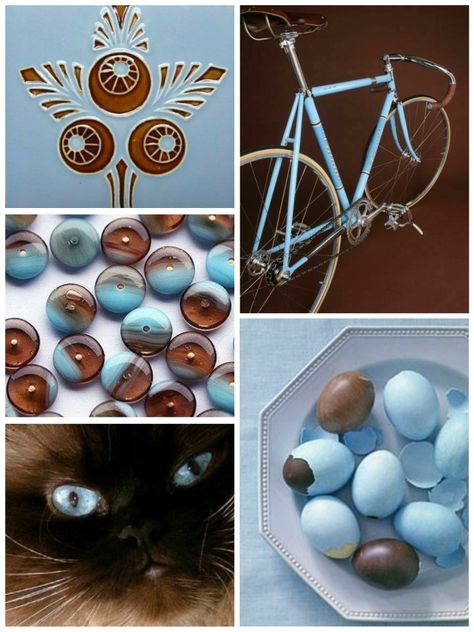 Brown and Light Blue By Sammie R Brown And Blue Moodboard, Light Blue And Brown Living Room, Snack Business, Rapunzel Story, Brown And Blue Living Room, Zyla Colors, Autumn Blue, Colour Trend, New Project Ideas