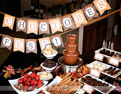 Becca-Choctoberfest-Banner Chocolate Party Decorations Ideas, Chocolate Themed Party Decorations Decor, Chocolate Party Ideas Decoration, Chocolate Party Theme, Chocolate Birthday Party Ideas, Chocolate Party Decorations, Chocolate Theme Party, Chocolate Themed Birthday Party, Chocolate Themed Party