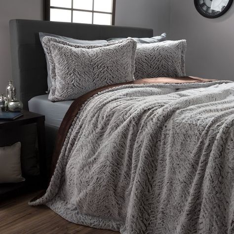 The Plush Comforter and Sham Set by Windsor Home will add glamour and style to your bedroom décor. This fuzzy blanket is made from soft plush polyester that is easy to care for and machine washable. Faux Fur Comforter, Windsor Homes, Faux Fur Bedding, Fur Comforter, King Size Comforter Sets, Fur Bedding, King Size Comforters, Soft Comforter, Ruffle Bedding