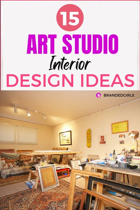 Home Art Studio Ideas – 15 Art Studio Interior Design Ideas Dream Art Studio Inspiration, Art Studio Setup Ideas, Pink Art Studio, Painting Studio Ideas, Basement Art Studio Ideas, Art Studio At Home Inspiration, Studio Interior Design Ideas, Home Art Studio Ideas, Art Studio Interior Design