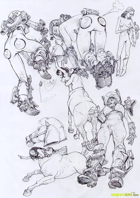 Junggi Kim, Kim Jung Gi, Arte Sketchbook, 판타지 아트, Korean Artist, 그림 그리기, Figure Drawing, Character Illustration, Drawing Reference