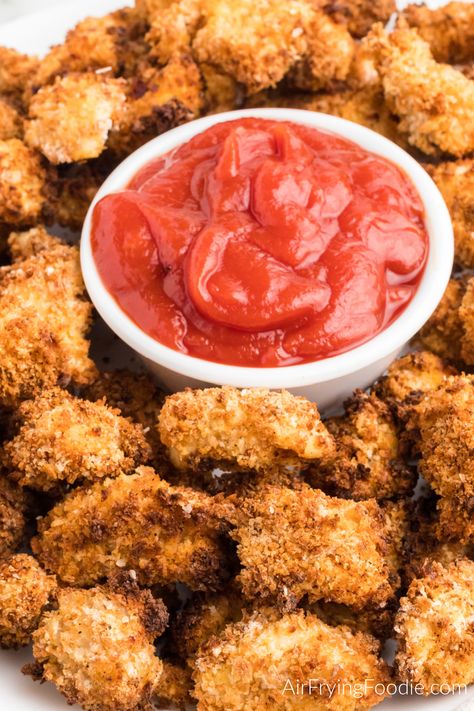 Air Fryer Popcorn Chicken, Air Fryer Popcorn, Popcorn Chicken Recipe, Easy Air Fryer Recipes, Cherry Tomato Sauce, Popcorn Seasoning, Creamy Coleslaw, Chicken With Olives, Air Fried Chicken