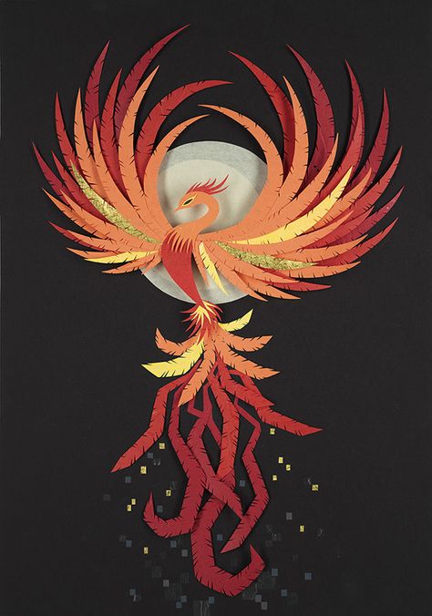 Phoenix Party, Diy Tableau, Phoenix Bird Art, Phoenix Drawing, Paper Forest, Phoenix Artwork, Phoenix Images, Bird Logo, Phoenix Art