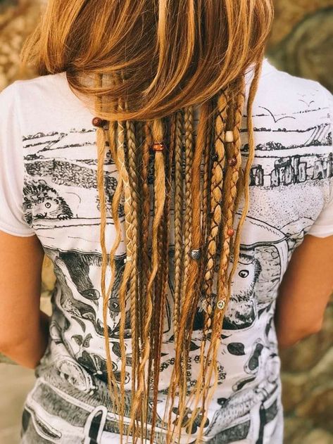 Beach Hair Wrap, Partial Dreads, Boho Hair Wrap, Dread Braids, Beautiful Dreadlocks, Viking Hair, Hippie Hair, Boho Hair, Dread Hairstyles