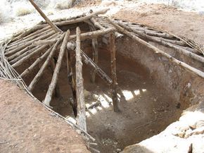 Pit Houses: Warm in the Winters and Cool in the Summers: Pit House Reconstruction, Anasazi State Park Pit House, Primitive Houses, Underground Shelter, Bushcraft Shelter, Primitive Technology, Primitive Survival, Bushcraft Gear, Bushcraft Camping, Survival Shelter