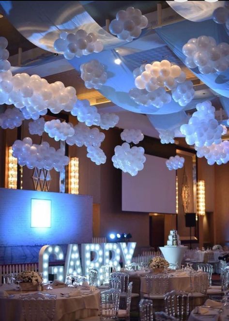 Cloud Themed Prom, Cloud Prom Theme, Cloud 9 Theme Party, Cloud Nine Prom Theme, Cloud 9 Prom Theme, Cloud Theme Birthday Party, Cloud Event, Cloud Theme Party, Balloon Arch Ideas