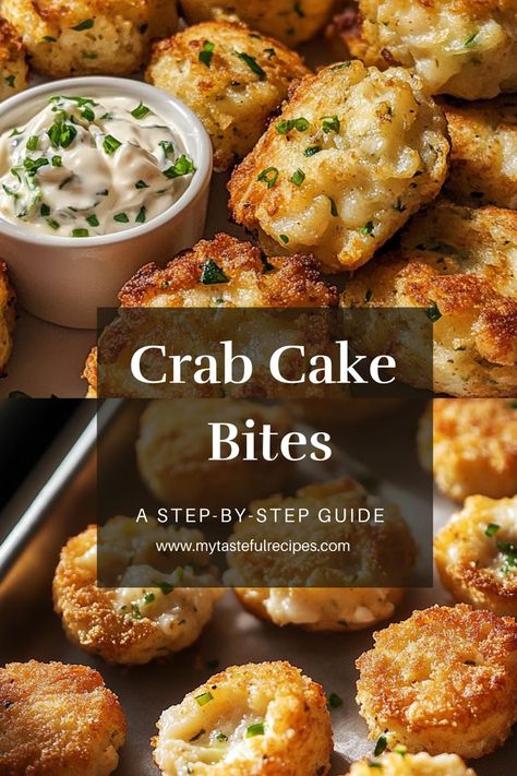 Who can resist a perfectly golden crab cake bite? These easy crab cake bites are filled with savory crab meat and simple ingredients, making them a great choice for a quick yet impressive appetizer. Canned Crab Cakes Recipe Easy, Canned Crab Cakes Recipe, Canned Crab Recipes, Can Crab Meat Recipes, Crab Meat Appetizers, Crab Cake Recipe Easy, Crab Cakes Recipe Best, Crab Cake Bites, Crab Cake Appetizer