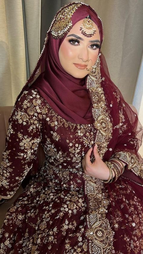 Desi Hijabi Bride, Bridal Hijab Styles Tutorials, Hijabi Bride Pakistani, Hijab Bride Pakistani, Wedding Dulhan, Hijabi Bride, Niqabi Bride, Bridal Hijab Styles, Pakistan Bridal