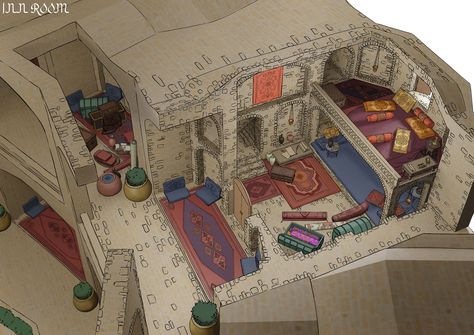 Feng Zhu Design, Interior Concept Art, Feng Zhu, Magical Room, Props Concept, Location Inspiration, Africa Art, Interior Concept, D&d Dungeons And Dragons