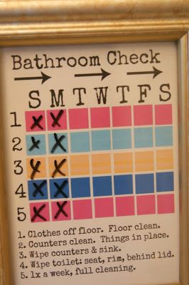 Teen Bathrooms, Boys Bathroom, Chores For Kids, Girls Bathroom, Kitchen Decorating, Organization Kids, Kids Bath, Chore Chart, Bathroom Kids