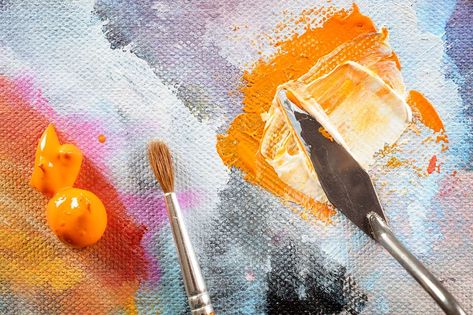 How to Thicken Acrylic Paint – A Guide to Using Acrylic Paint Thickener Thicken Acrylic Paint, How To Use Pastels, Oil Pastel Techniques, Acrylic Gel Medium, Art Recipes, Paintings Tutorials, Gouache Paint, Guitar Painting, Palette Knife Painting