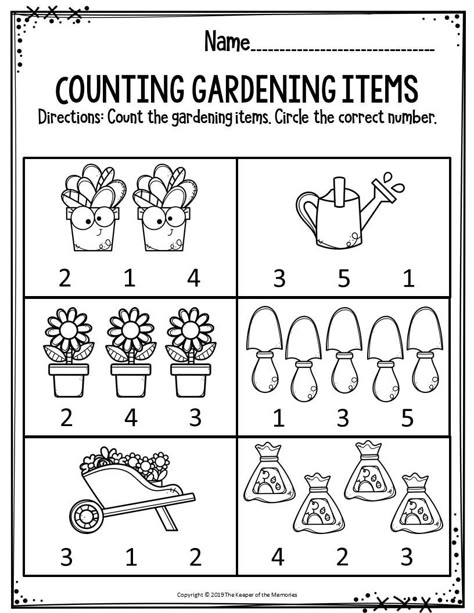 Gardening Preschool, Spring Worksheets Preschool, Spring Worksheets, April Preschool, Spring Theme Preschool, Plant Lessons, Plants Worksheets, Math Literacy Activities, Spring Worksheet