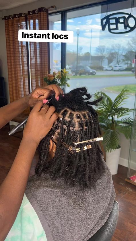 Loc Needle, Instant Locs Natural Hair, Instant Locs, Rapper Outfits, Loc Journey, Baddie Tips, Longer Hair, Relaxed Hair, Locs Hairstyles