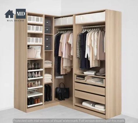 Ikea Pax Corner Wardrobe, Pax Corner Wardrobe, Corner Wardrobe Closet, Design Ložnic, Corner Closet, Closet Built Ins, Ikea Closet, Corner Wardrobe, Closet Design Layout