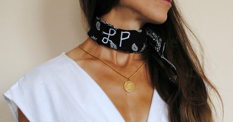 Trash To Couture: DIY Monogram/Embroidered Bandana Monogram Crafts, Fall Staple Pieces, Embroidered Bandana, Bandana Fashion, Trash To Couture, Diy Monogram, Upcycle Clothes, Bandanas, This Summer