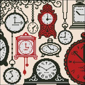 Free cross-stitch design "Watch" | Cross-Stitch Club Alarm Clock Cross Stitch Pattern, Cross Stitch Clock Patterns Free, Clock Cross Stitch Pattern, Clock Cross Stitch, Cross Stitch Clock, Stitch Clock, Free Cross Stitch Designs, Free Cross Stitch Patterns, Knit Ideas