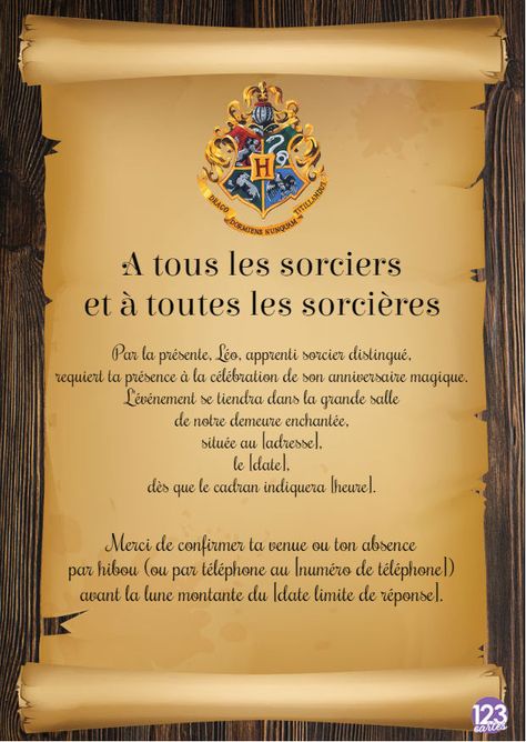 Invitation anniversaire Harry Potter - Gratuite - 123cartes Invitation Harry Potter, Harry Potter Invitation, Carte Harry Potter, Harry Potter Birthday Invitations, Anniversaire Harry Potter, Harry Potter Birthday, Birthday Invitations, Harry Potter, Halloween