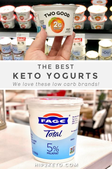 Wondering if yogurt is keto? We break down the macros and give you the lowdown on which store-bought yogurt brands are the best to buy! #keto #lowcarb #ketoyogurt #yogurt #ketodairy Best Yogurt For Diabetics, Best Greek Yogurt Brand, Keto Yogurt Recipe, Keto Greek Yogurt Recipes, Keto Greek Yogurt, Keto Yogurt, Low Sugar Yogurt, Best Greek Yogurt, Low Carb Greek Yogurt