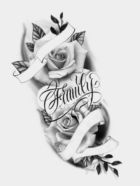 Family Tattoo Design, Memorial Tattoo Ideas, Arm Tattoos Drawing, Realistic Rose Tattoo, Tattoo Family, Rose Drawing Tattoo, Half Sleeve Tattoos Drawings, Family Tattoo Designs, Rose Tattoos For Women