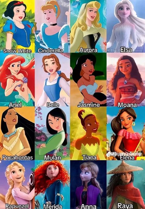 All Disney Princesses Names, All Disney Princesses Together Wallpaper, Brunette Disney Princess, Disney Princesses Halloween Costumes, Disney Princess Movies List, All Of The Disney Princesses, Disney Princess List, Disney Princess Names, Disney Princess Halloween Costumes