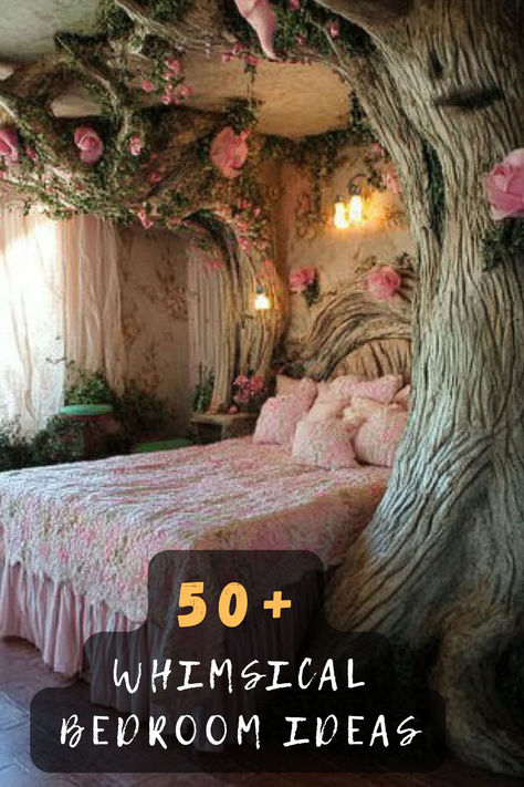 Unleash your creativity with these 50 whimsical bedroom ideas that bring playfulness and charm to your space. Featuring bold colors, quirky accessories, and imaginative themes, these designs inspire joy. Discover how to make your bedroom a fun haven. Click to see these playful ideas! 🛏️✨ #CreativeBedroom #WhimsicalDecor #HomeInspo #BoldColors #QuirkyAccessories #ImaginativeThemes #BedroomIdeas Midsummer Nights Dream Bedroom, Whimsical House Decor, Whimsical Bedroom Ideas, Whimsy Aesthetic, Dreamy Bedroom Ideas, Whimsical House, Quirky Accessories, Whimsical Bedroom, Creative Bedroom