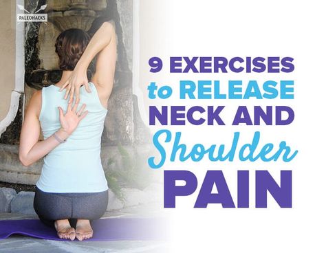 9 Exercises to Release Neck and Shoulder Pain Shoulder Pain Remedies, Sore Neck And Shoulders, Neck Pain Exercises, Neck And Shoulder Exercises, Sore Neck, Shoulder Tension, Massage Therapy Techniques, Shoulder Pain Relief, Physical Therapy Exercises