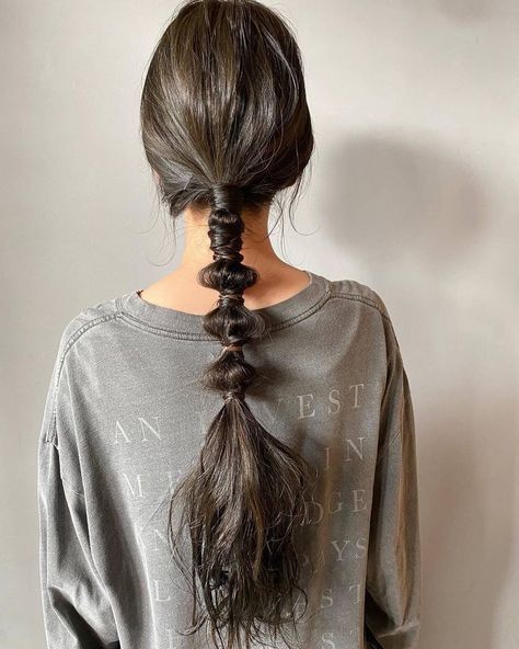 Barista Hairstyles, Medium Long Bob, Braids Inspiration, Piggy Tails, Bridal Braids, Hair Arrange, Hair Reference, Good Hair Day, Unique Hairstyles