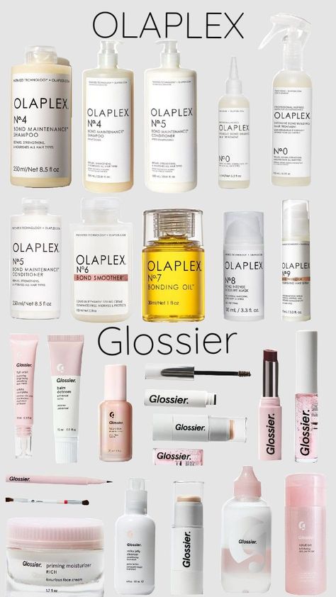 #olaplex #glossier Olaplex Products Aesthetic, Kardashian Quotes, Olaplex Products, Latina Hair, Natural Hair Growth Tips, Spa Night, Baby Equipment, My Mood, Hair Growth Tips