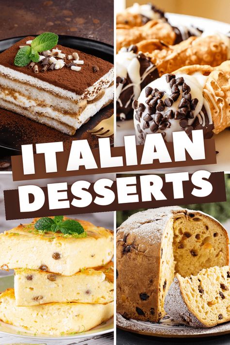 Looking for the perfect Italian dessert? From tiramisu to authentic gelato, here are some of our favorite desserts from Italy. Italian Desserts Easy, Italian Dessert Recipes, Italian Baking, Italian Sweets, Belgian Food, Best Christmas Desserts, Italian Night, Italian Cakes, Italian Recipes Dessert