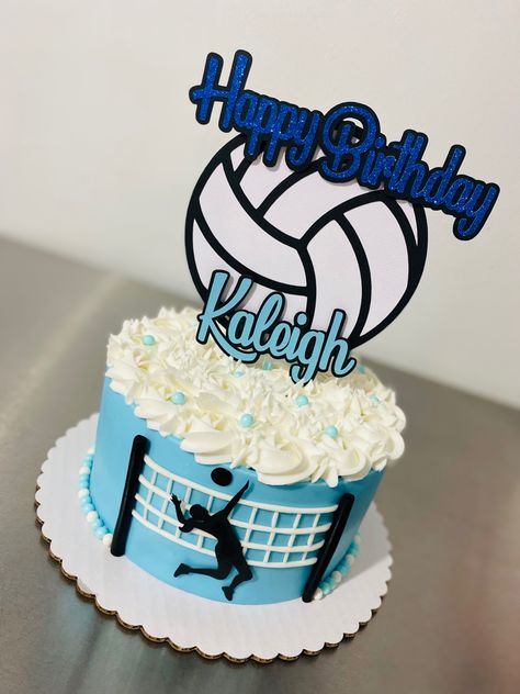 Volleyball Cake Topper Printable, Handball Cake Ideas, Volleyball Themed Cake, Volleyball Themed Party, Volleyball Cake Ideas, Volleyball Birthday Party Ideas, Volleyball Cake Topper, Cake Volleyball, Volleyball Birthday Cakes