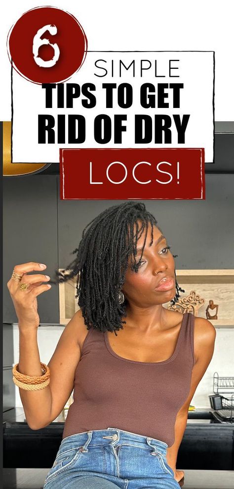 HOW TO KEEP YOUR NATURAL LOCS MOISTURISED 6 TIPS YOU NEED!- #locs #MOISTURISED #Natural #tips Check more at https://howcandothis.com/hairstyleideas/how-to-keep-your-natural-locs-moisturised-6-tips-you-need-2/ Locs Moisturizer Spray, Caring For Locs, Moisturizing Microlocs, Best Hair Products For Locs, Getting Locs For The First Time, Frizzy Loc Styles, Dread Care Tips, Locs Hair Care Routine, Easy Microloc Styles