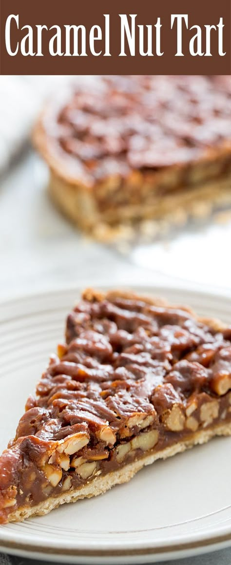 Nuts Dessert Recipes, Caramel Tarts Recipe, Caramel Nut Tart, Cakes With Nuts Recipes, Nut Pie Recipes, Nut Tarts Recipe, Nut Pie Crust Recipe, Tart Recipes Dessert, Walnut Tart Recipe