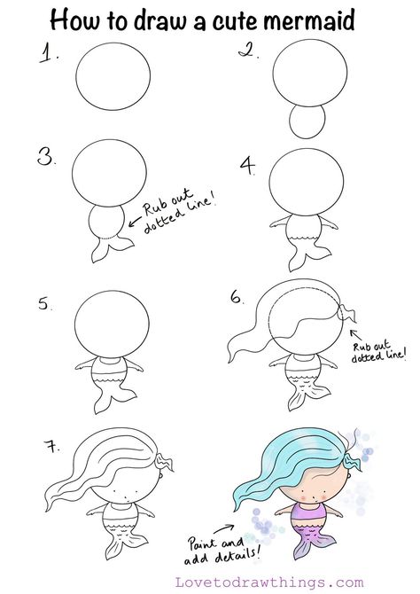 Trin For Trin Tegning, Mermaid Face, Draw Face, Easy Step By Step Drawing, Drawing Instructions, Drawing Lessons For Kids, Mask Pattern, Easy Drawings For Kids, Easy Doodle Art