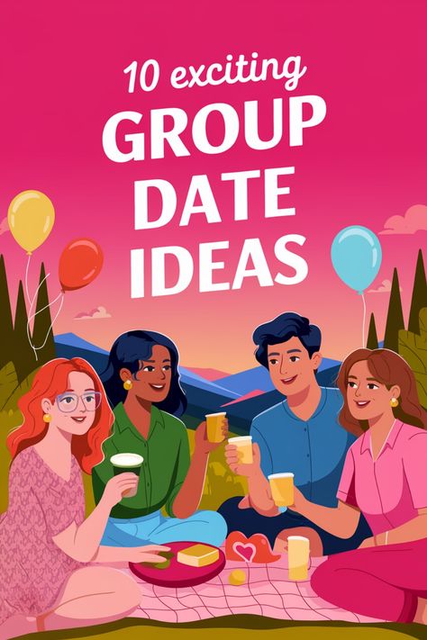 Looking for fun and unique group date ideas? Check out our list of 10 exciting activities perfect for bonding with friends and loved ones. From outdoor adventures to creative DIY projects, there's something for everyone to enjoy. Spice up your social life and create lasting memories with these group date ideas. Whether you're planning a double date or a big group outing, these activities are sure to bring laughter and connection. Say goodbye to the same old dinner-and-a-movie routine and try som Group Date Ideas, Bonding With Friends, Potluck Dinner Party, Cooking For A Group, Group Dates, Creative Diy Projects, Class Games, Get A Girlfriend, Get A Boyfriend