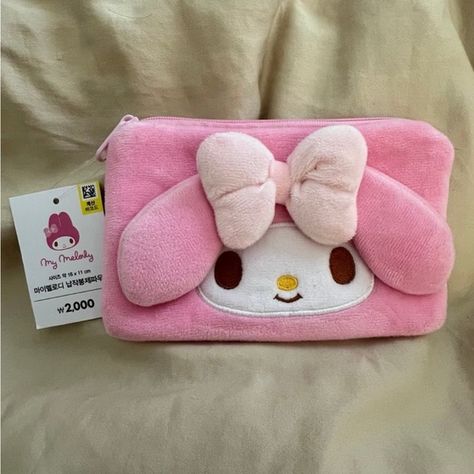 My melody soft and squishy Sanrio plush coin pouch new with tags rare sanrio Sanrio Pouch, Rare Sanrio, Hello Kitty Makeup Bag, Sanrio Handbags, My Melody Plush, Melody Plush, Sanrio Bag, Sanrio Plush, Pink Makeup Bag