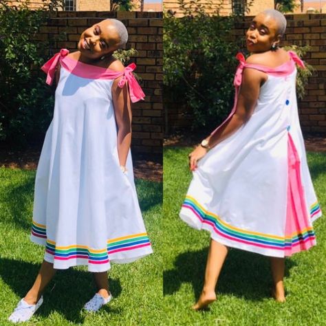 Sepedi Traditional Dresses, Pedi Traditional Attire, African Dress Patterns, South African Traditional Dresses, Traditional Dresses Designs, African Traditional Wear, Shweshwe Dresses, Traditional African Clothing, African Print Clothing