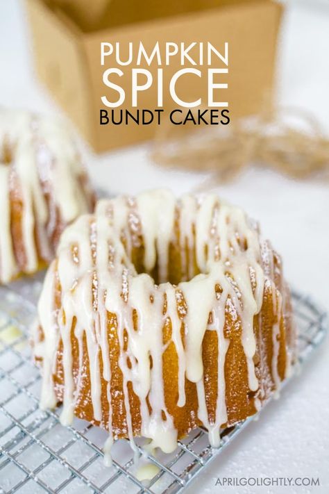 Pumpkin Bundt Cake Recipe With Cream Cheese Glaze #PumpkinWeek Pumpkin Bundt Cakes, Mini Bunt Cake, Pumpkin Bundt Cake Recipes, Mini Bundt Cakes Recipes, Recipe With Cream Cheese, Pumpkin Bundt, Pumpkin Bundt Cake, Bundt Cake Recipe, Mini Bundt