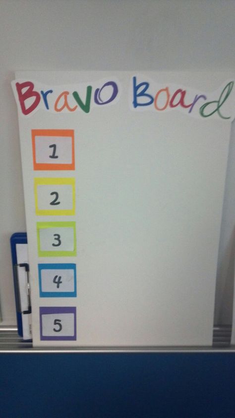 Bravo board for team points I made. :) Team Points Display, Teacher Vs Student Points, Whoa Board Classroom Management, Bravo Board, Classroom Points/rewards System, Classdojo Rewards Dojo Points, Classroom Management