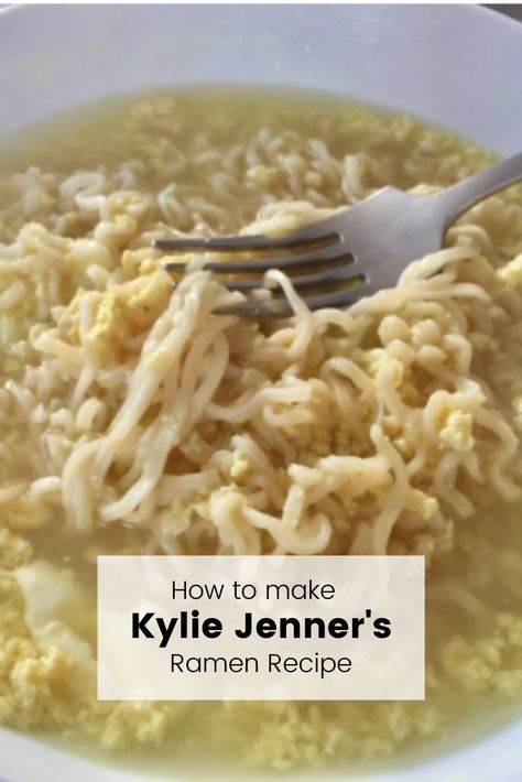 Kardashian Ramen Noodles, Ramen Noodle Recipes Kylie Jenner, Kyle Jenner Ramen Noodles, Package Ramen Noodle Recipes, Kylie Jenner Noodle Recipe, Kylie Ramen Recipe, Doctored Up Ramen Noodles, Baked Ramen Noodle Recipes, Ideas With Ramen Noodles