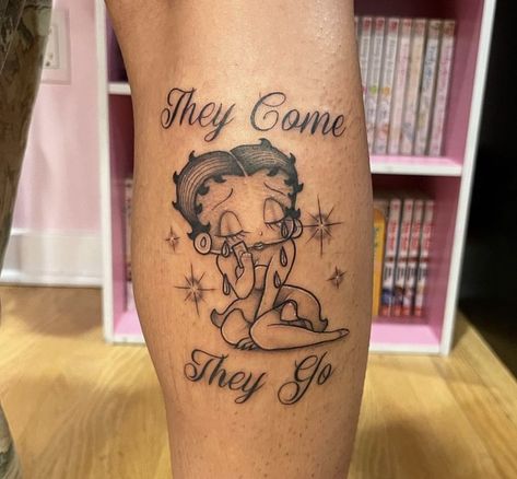 Betty Bop Tattoo Ideas, Cute Betty Boop Tattoo, 1940s Phone, Tattoos Betty Boop, Pinup Tattoos For Women, Tattoo Ideas Chicano, Chicana Tattoos For Women, Chicana Tattoos, Betty Boop Tattoo Ideas