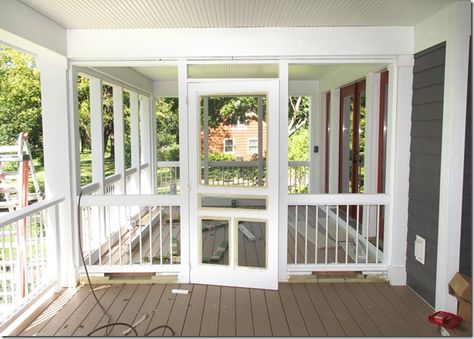 Closed Patio, Screened Patios, Screened Porch Doors, Screened Front Porches, Screen Porches, Porch Kits, L Shaped House, Screened Porch Designs, Screened In Deck