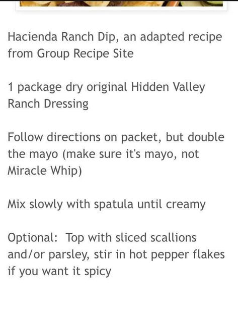 Restaurant Ranch Dressing Copycat, Hacienda Ranch Recipe, Copycat Bww Ranch, Mazzios Ranch Dressing Recipes Copycat, Herby Ranch Dressing, Copycat Arby’s French Dip, Hidden Valley Ranch Dressing, Ranch Dip Recipe, Ranch Dressing Recipe