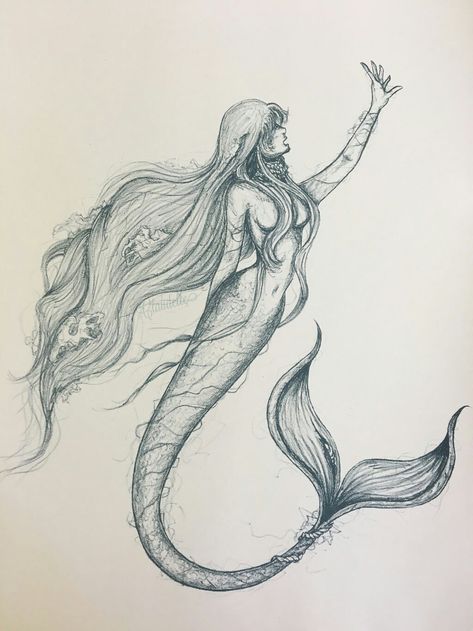 Realistic Mermaid Drawing, Ocean Creatures Art, 3 Anime Best Friends Icons, Mythical Creature Art, Mode Poses, Mermaid Sketch, Mermaid Tattoo Designs, Realistic Mermaid, Ocean Drawing