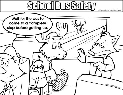 Getting Off Safety • Coloring School Bus Safety School Bus Safety Free Printable, School Bus Safety, Bus Safety, Bus Ideas, Kindergarten Worksheets, School Bus, Kindergarten, Education, Animals