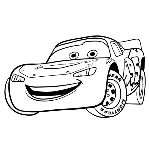 Lightning Mcqueen Silhouette, Drawing Of Lightning Mcqueen, Lightening Mcqueen Drawing Easy, Cars Colouring In Pages, Lighting Mcqueen Sketch, Lightning Mcqueen Doodle, Cars Cartoon Drawing, Cars Lightning Mcqueen Drawing, Easy Lightning Mcqueen Drawing