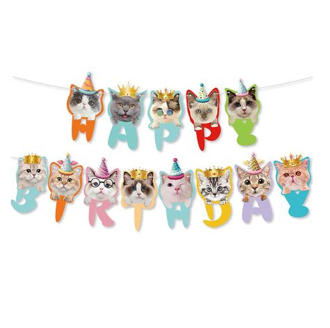 Cat Happy Birthday Banner Pet meow Party Decoration Cat Faces Birthday Banner for Pet Cat Theme Birthday Party Cat Theme Birthday Party, Cat Happy Birthday, Cat Happy, Cat Faces, Cat Birthday Party, Theme Birthday Party, Happy Birthday Banner, Party Banners, Cat Party