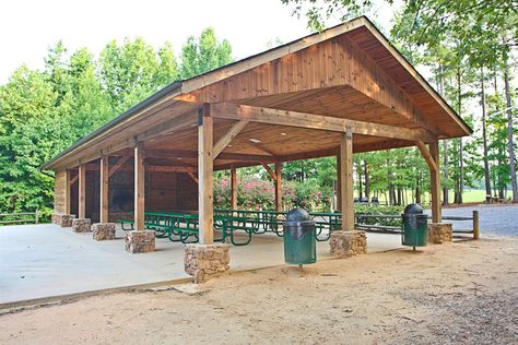 Party Pavillion, Outdoor Worship, Fort Mill South Carolina, Outdoor Pavillion, Fire Pit Pergola, Metal Picnic Tables, Porch Pergola, Diy Path, Wedding Halls